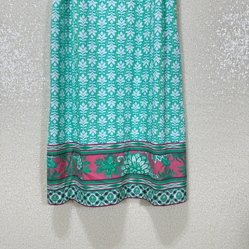 Cabana Life UPF 50+ Green Print Sleeveless Shift Dress Small NWT Travel Resort - Picture 9 of 12